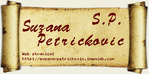 Suzana Petričković vizit kartica